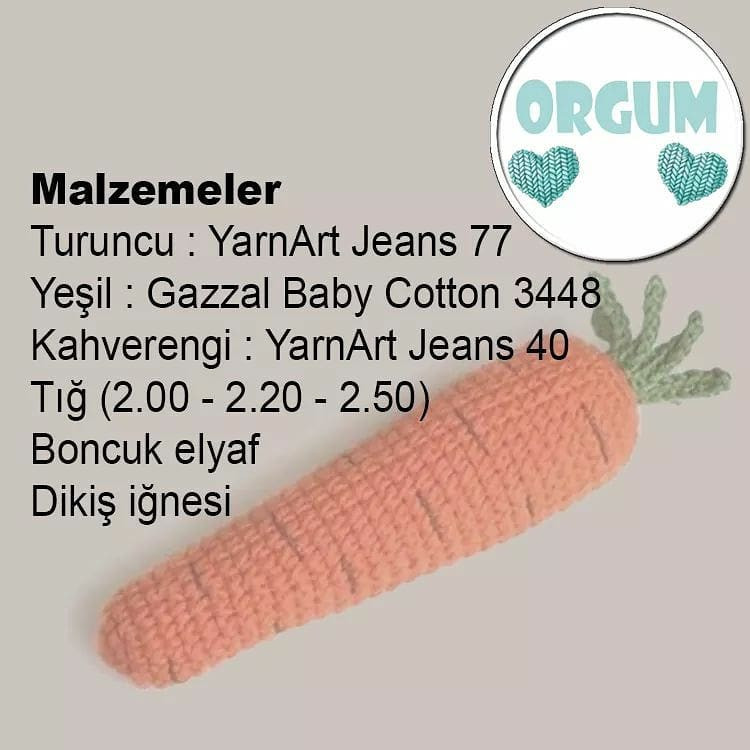 HAVUÇ ÖRGÜ ŞEMASI