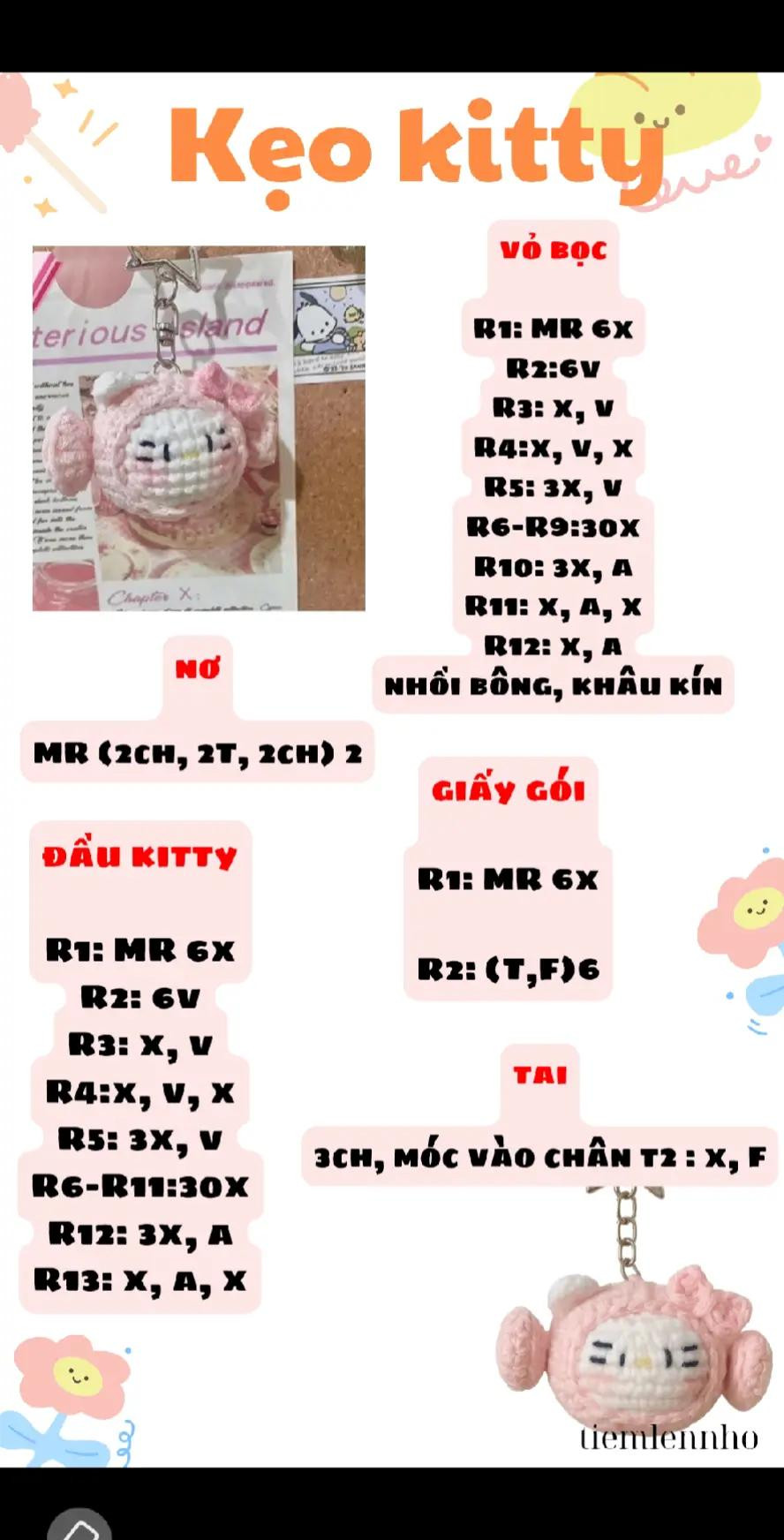 hello kitty mũ voi. kitty hồ ly, kẹo kitty, kitty bánh trứng.