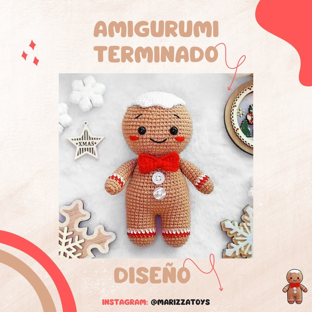 Hombre Jengibre Amigurumi: Patrón Gratuito