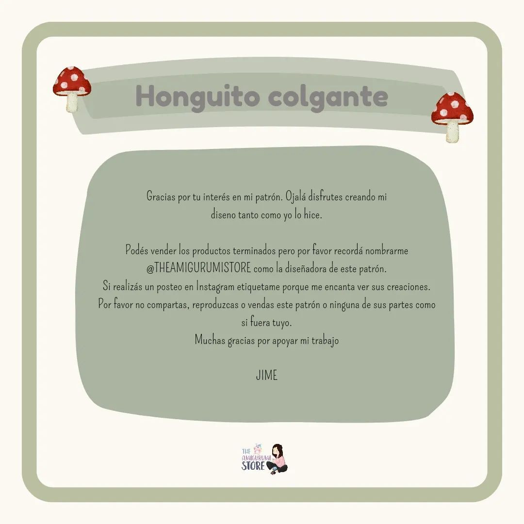 Honguito Colgante: Patrón Amigurumi para Móc. Crochet