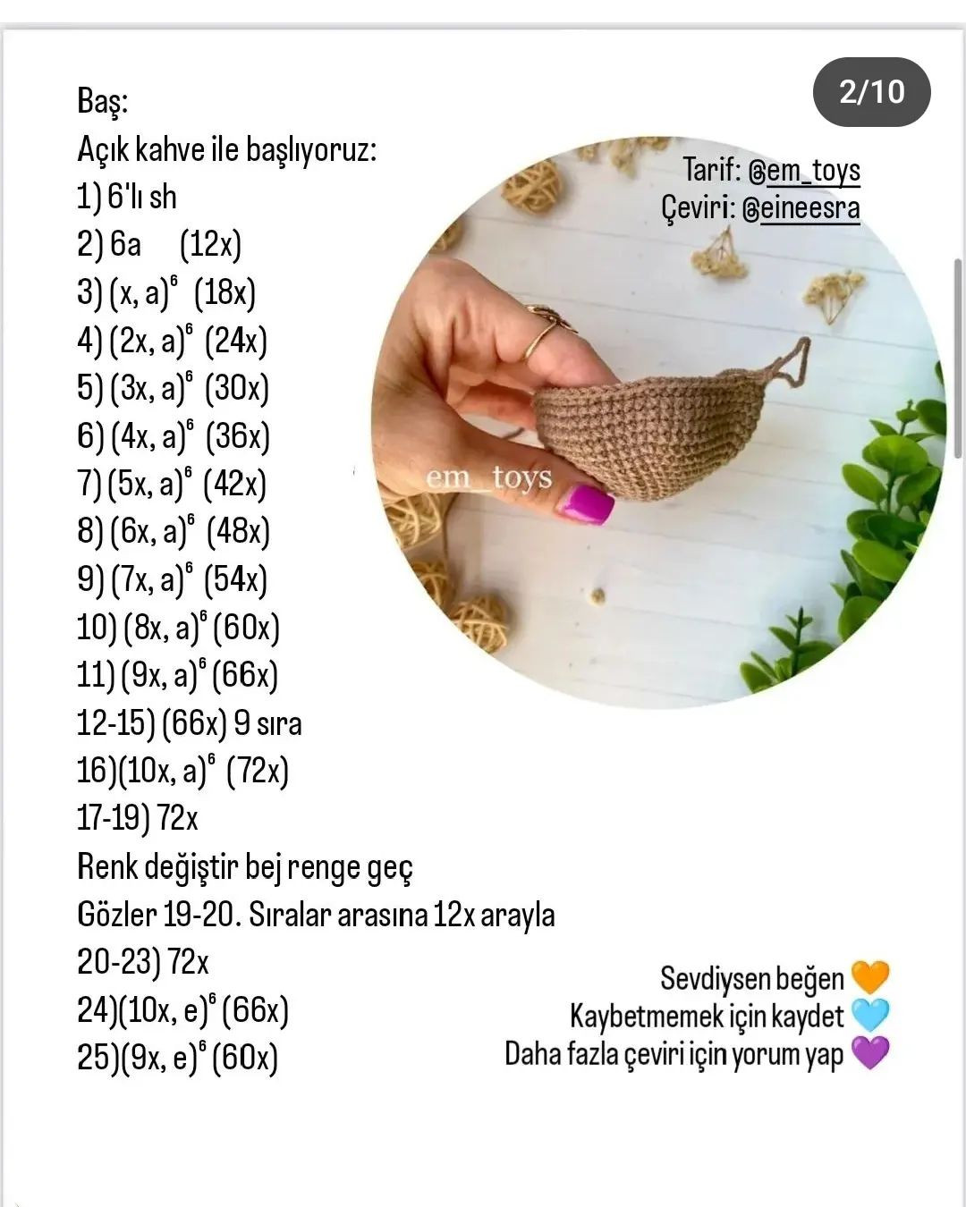 Hươu Nai Móc Len - Sơ Đồ Miễn Phí
