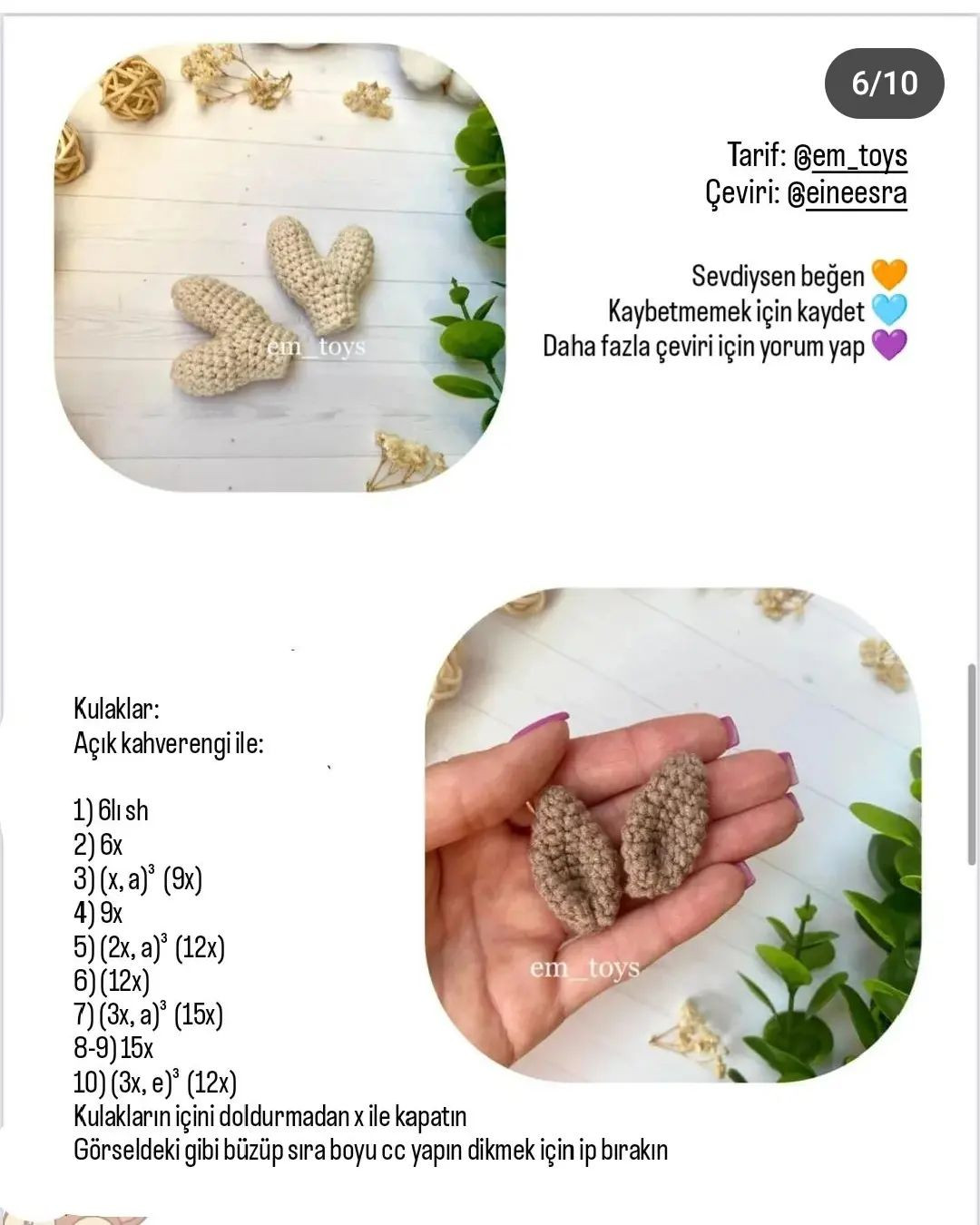 Hươu Nai Móc Len - Sơ Đồ Miễn Phí