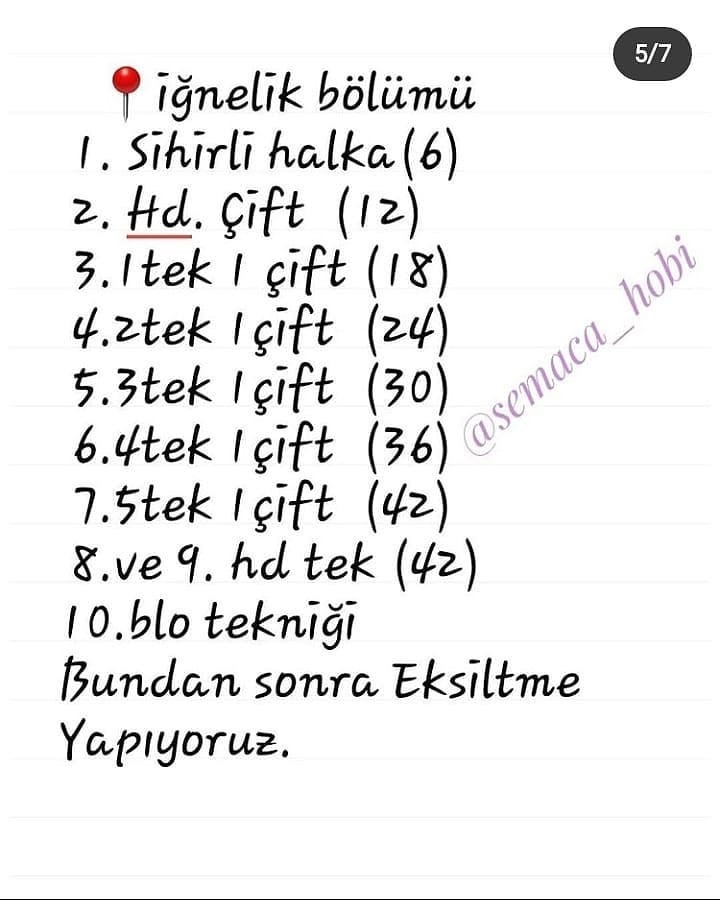 İğne yastıklı örgü düzenleyici modeli