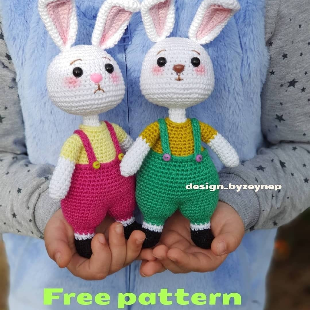 İki Tavşan Amigurumi Tığ İşi Şeması