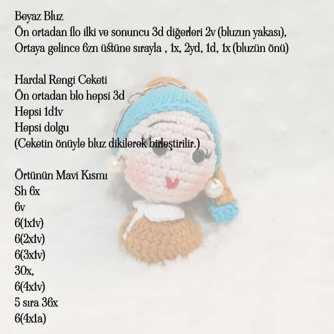 İnci Küpeli Kız Amigurumi Yapımı