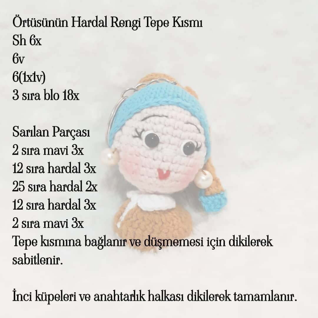 İnci Küpeli Kız Amigurumi Yapımı