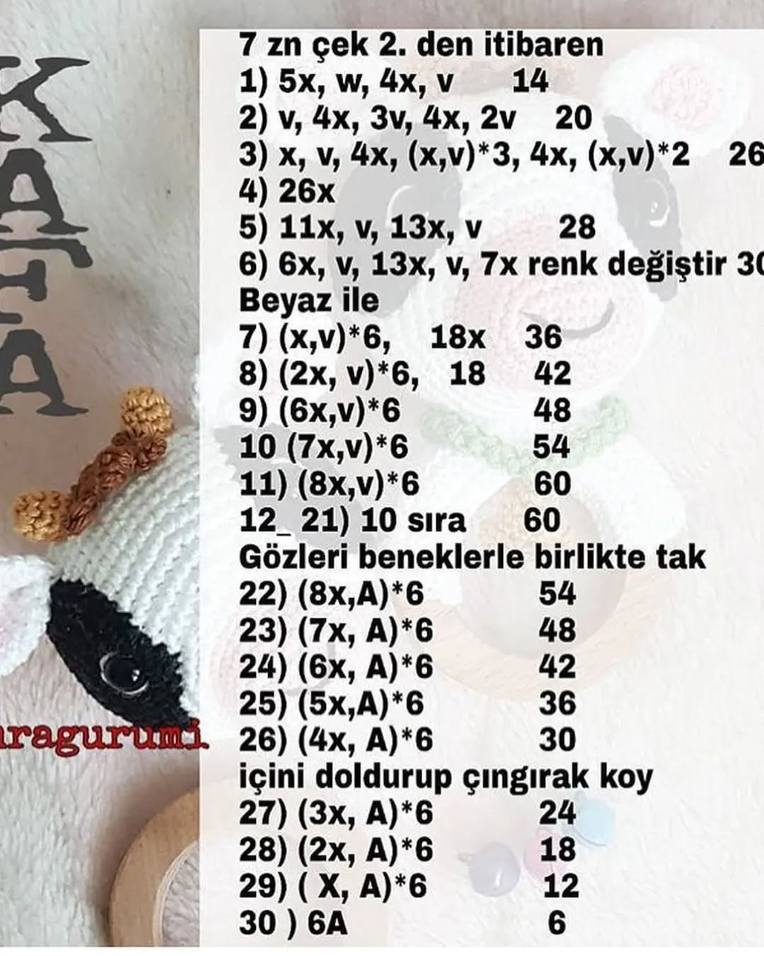 İnekli Çıngırak Örgü Tarifi