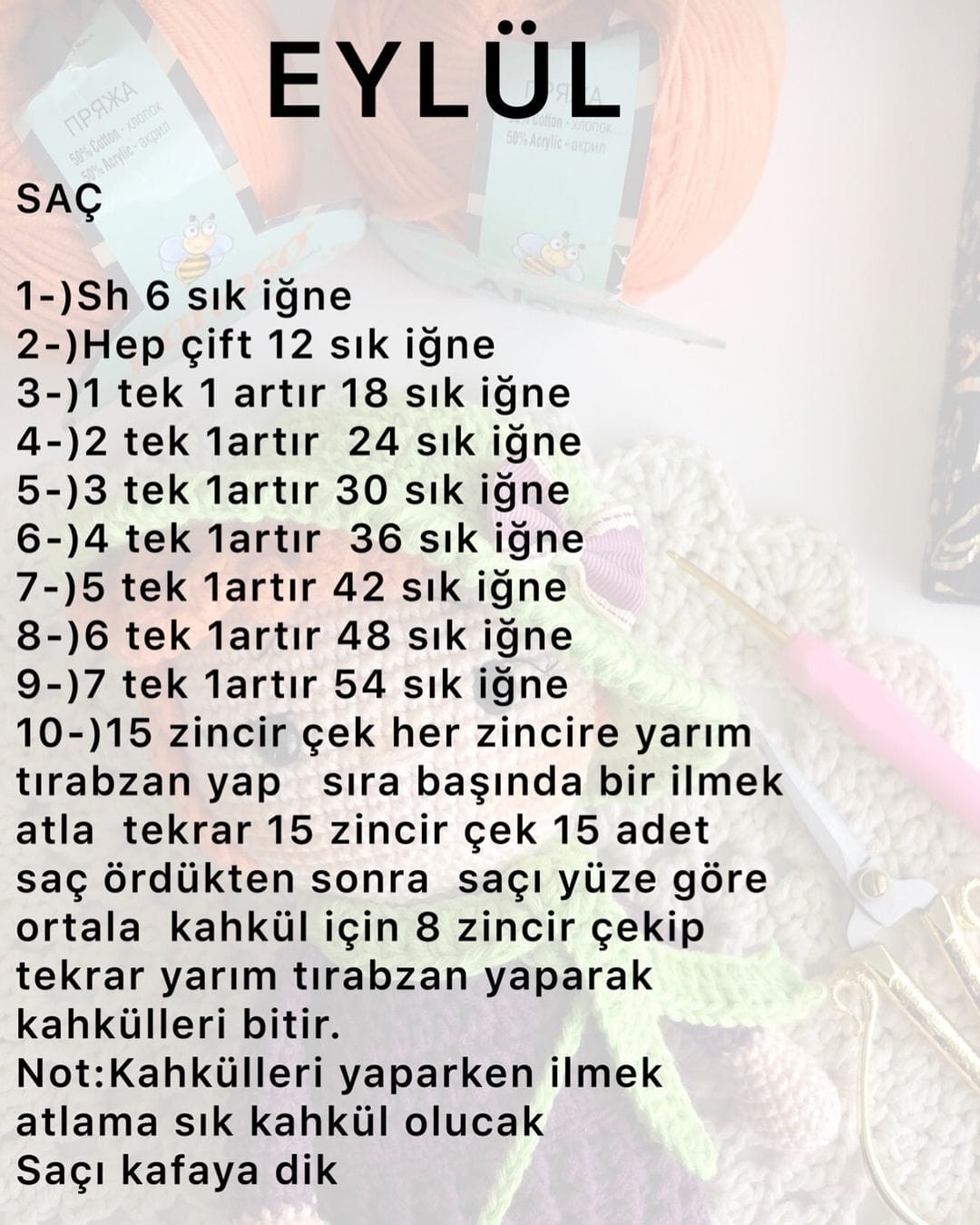 İplikle Örgü Bebek Şeması