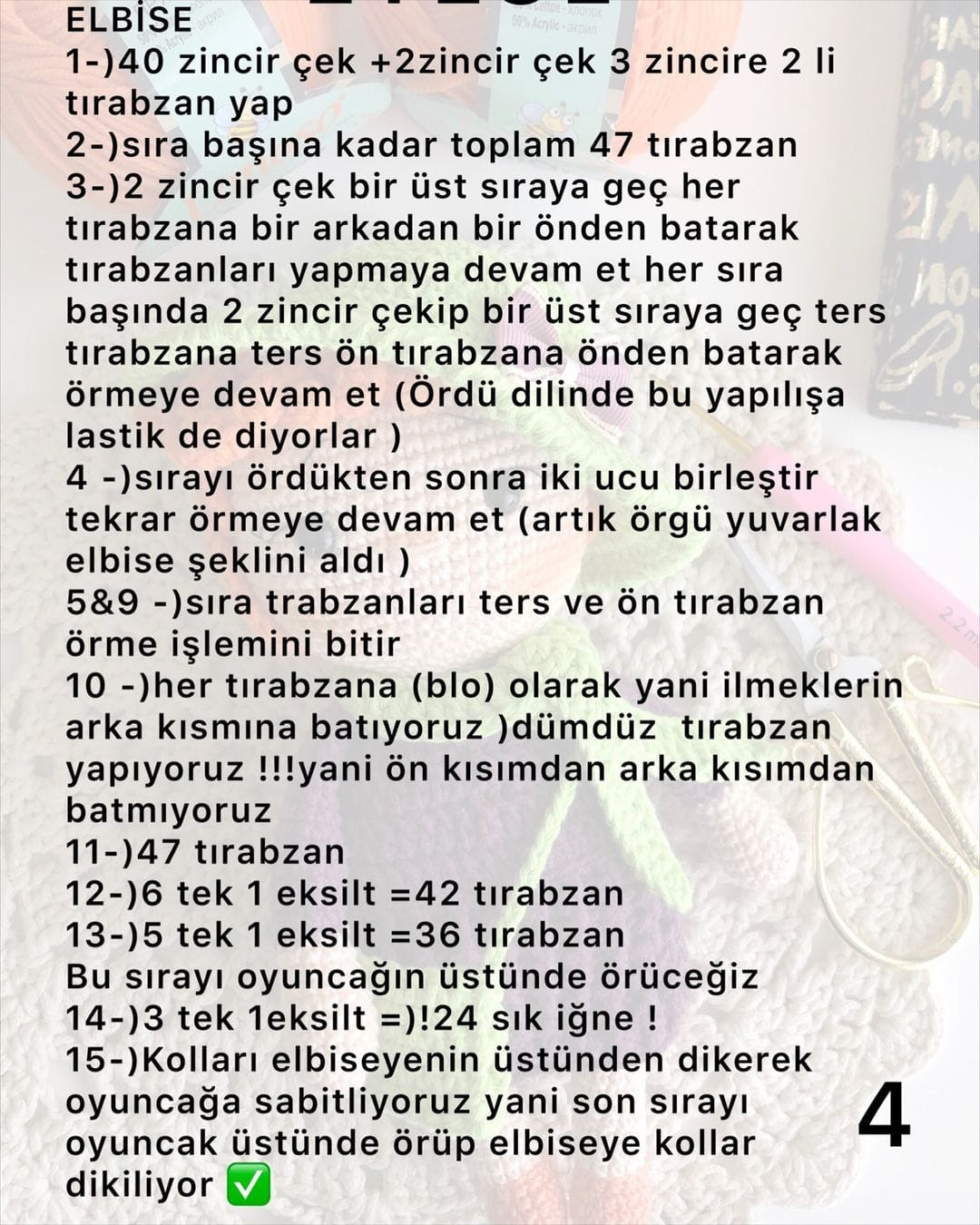 İplikle Örgü Bebek Şeması
