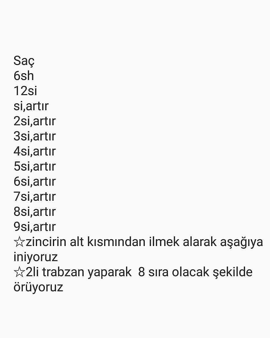 İşte sevimli elf kızımızın amigurumi şeması!