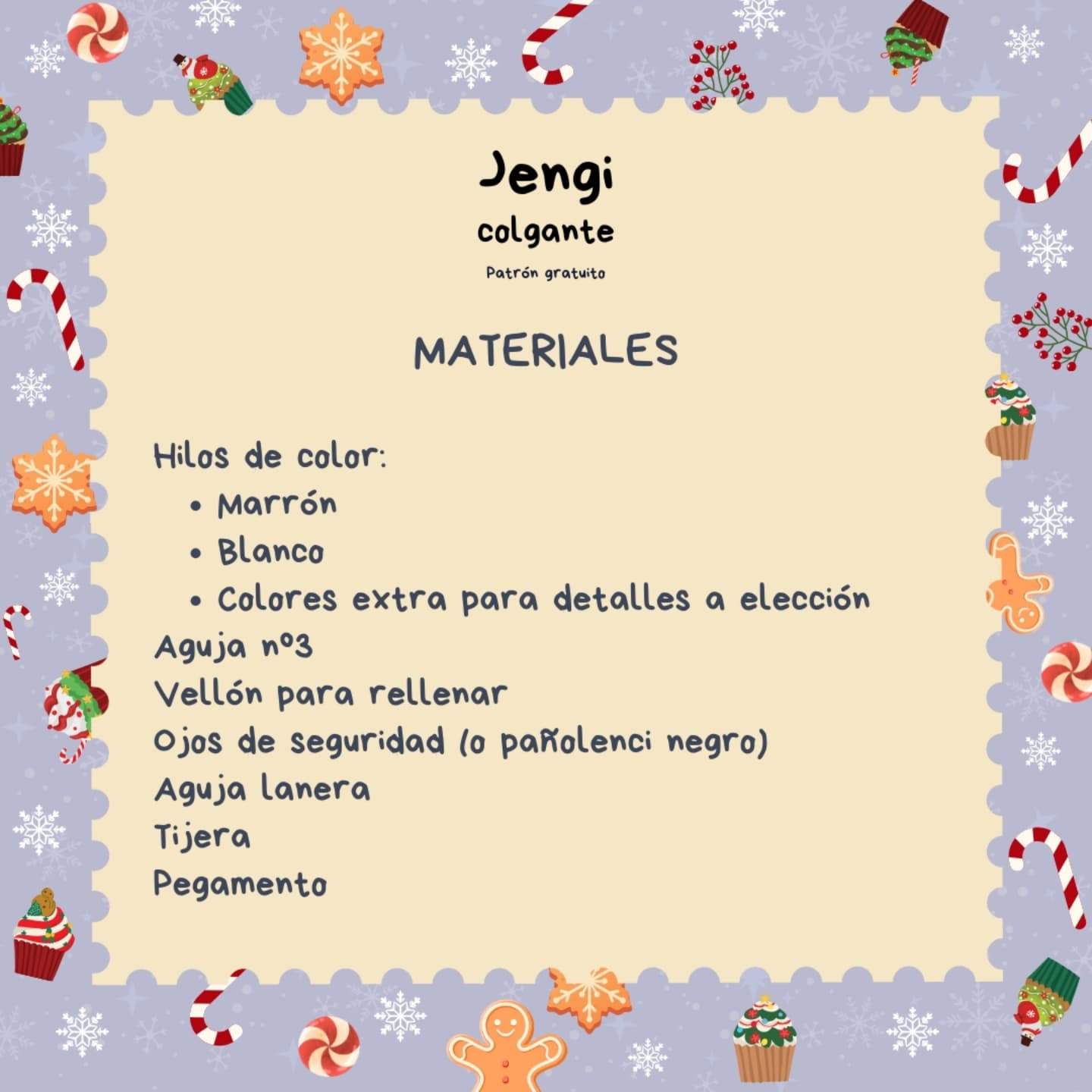 Jengi colgantes: Patrón de crochet navideño gratis