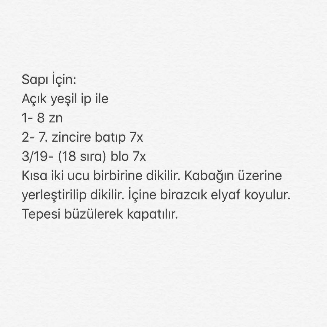 KABAK ÖRGÜ ŞEMASI: Sevimli Sebzeler