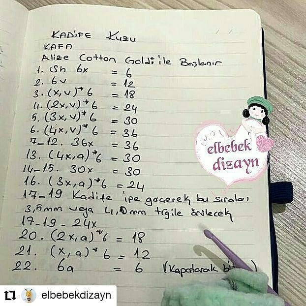 KADİFE KUZU AMİGURUMİ TARİFİ