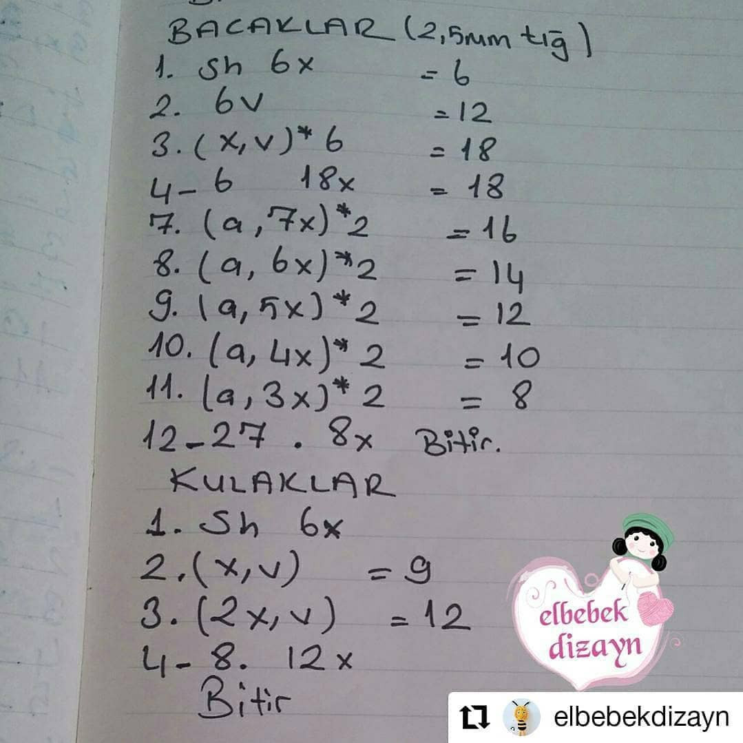 KADİFE KUZU AMİGURUMİ TARİFİ
