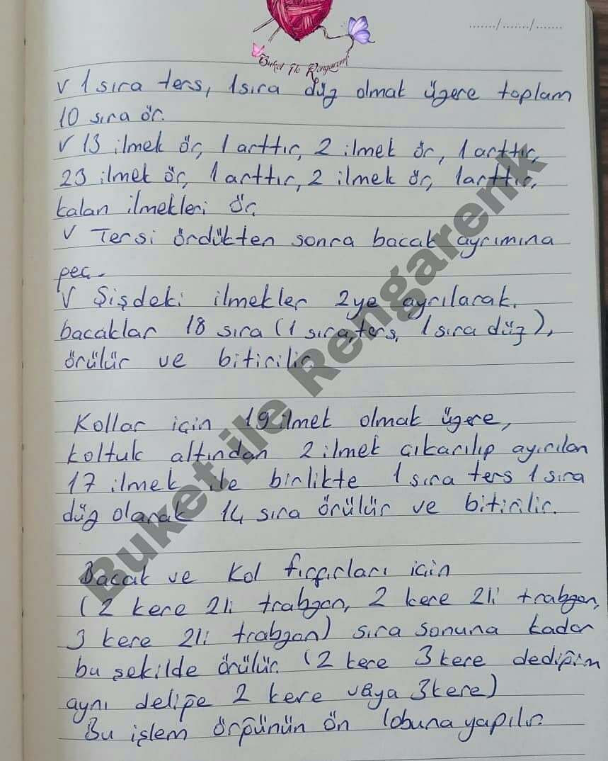 Kafası Tığ İşi Bebek Örgü Şeması