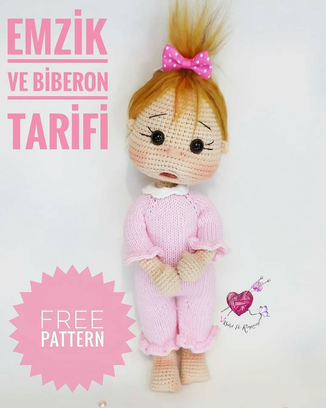 Kafası Tığ İşi Bebek Örgü Şeması