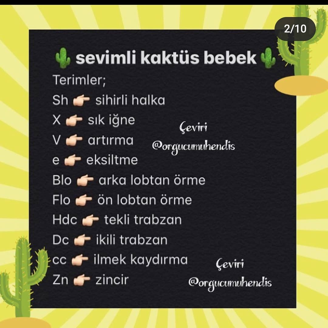 Kaktüs Çocuk Amigurumi Şeması