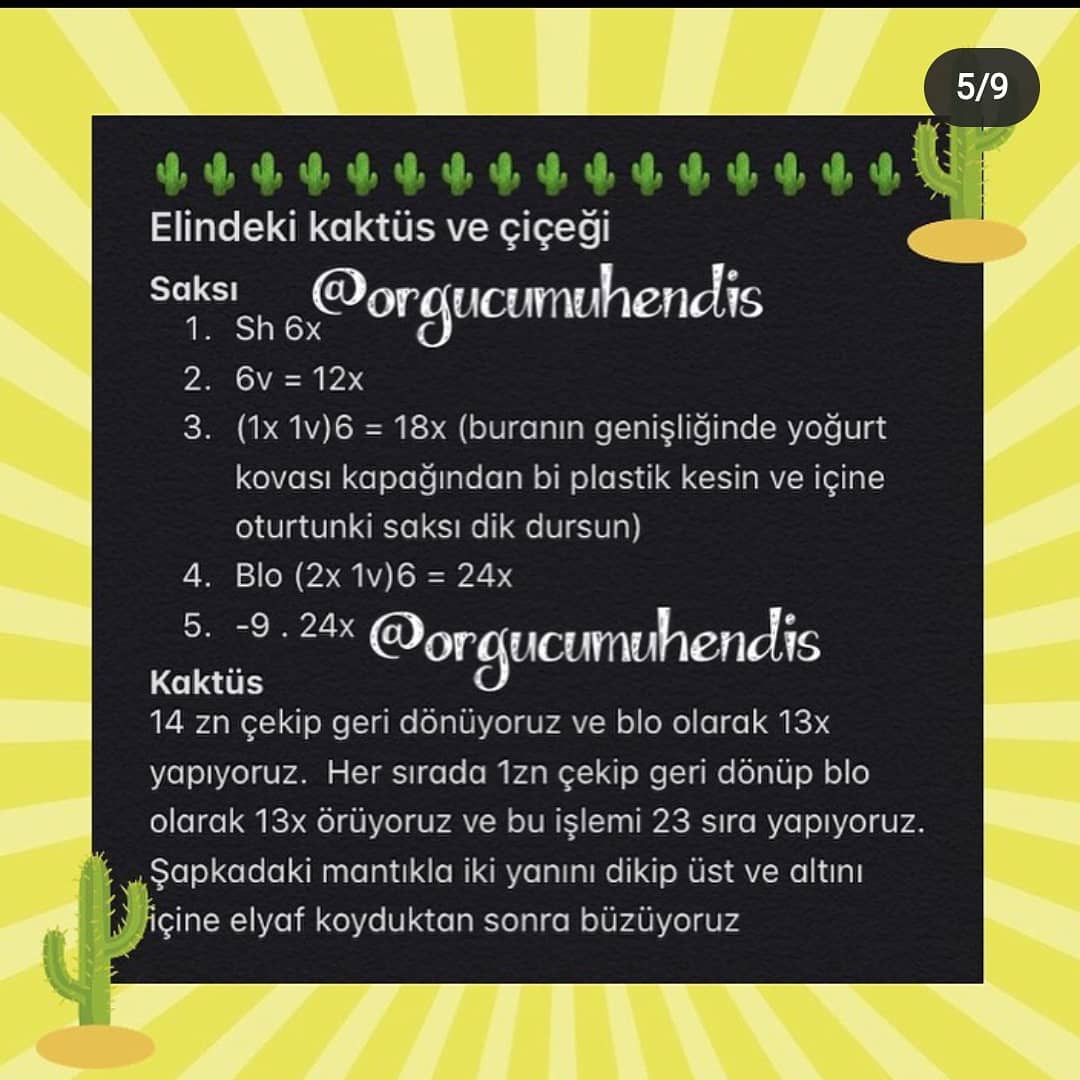 Kaktüs Çocuk Amigurumi Şeması