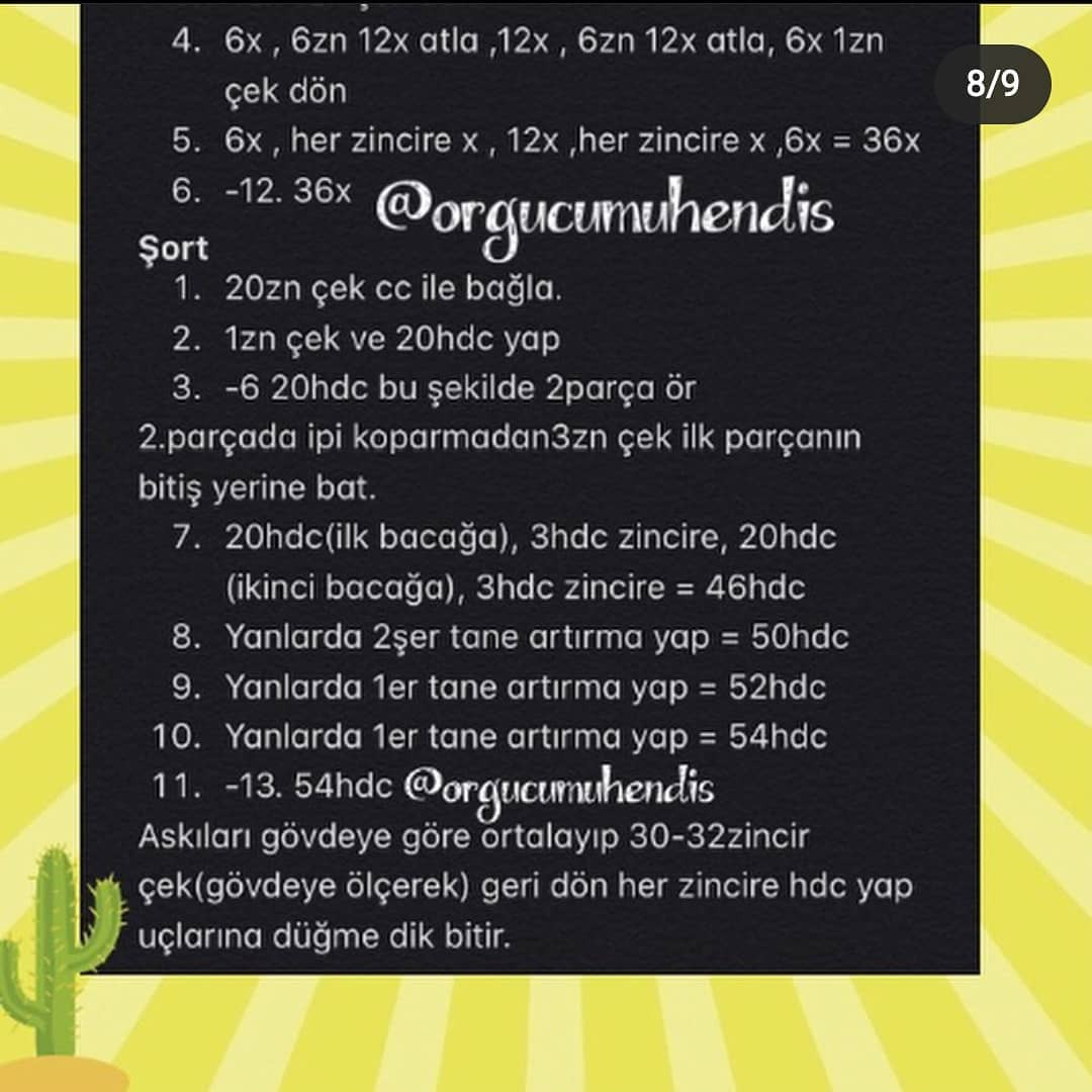 Kaktüs Çocuk Amigurumi Şeması