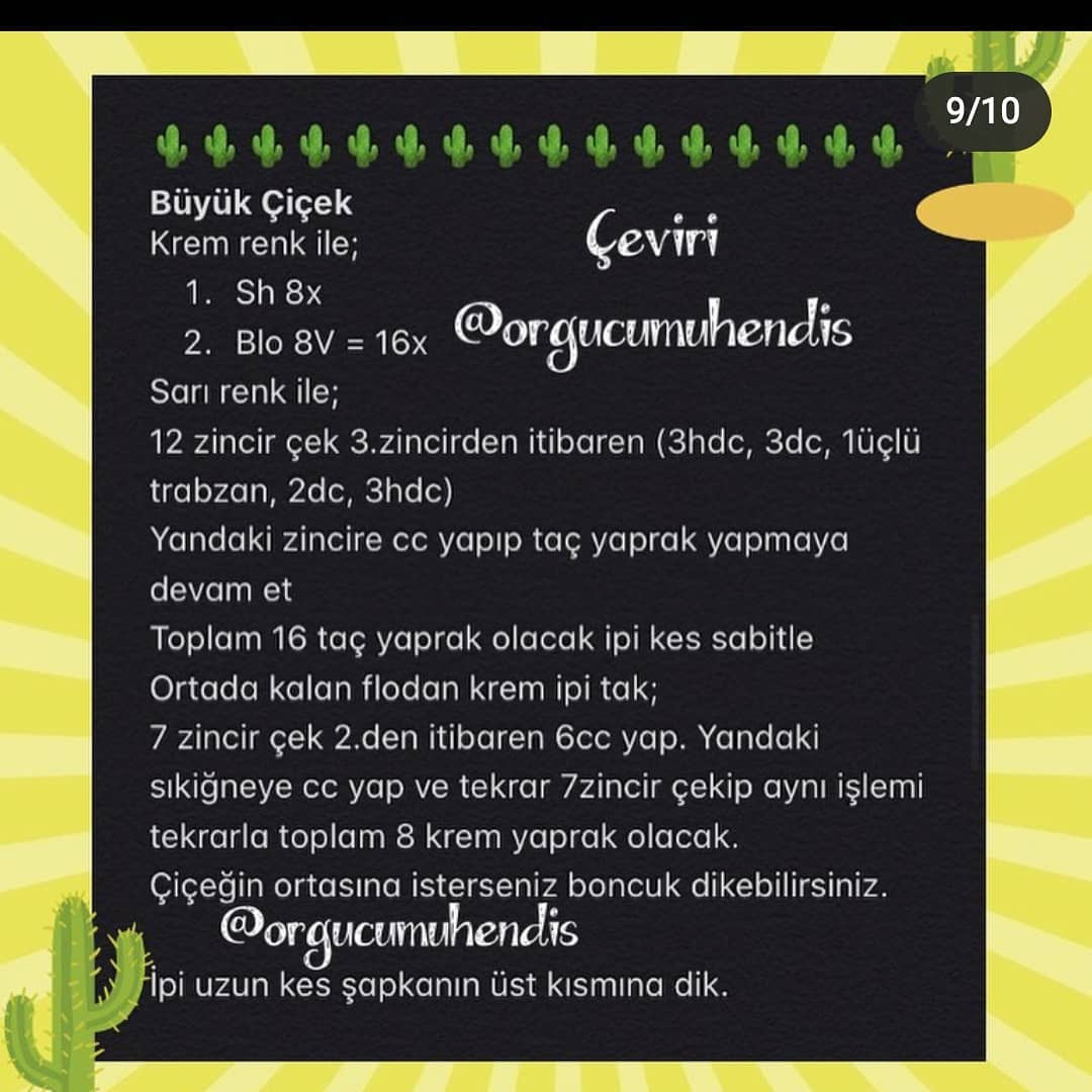 Kaktüs Çocuk Amigurumi Şeması