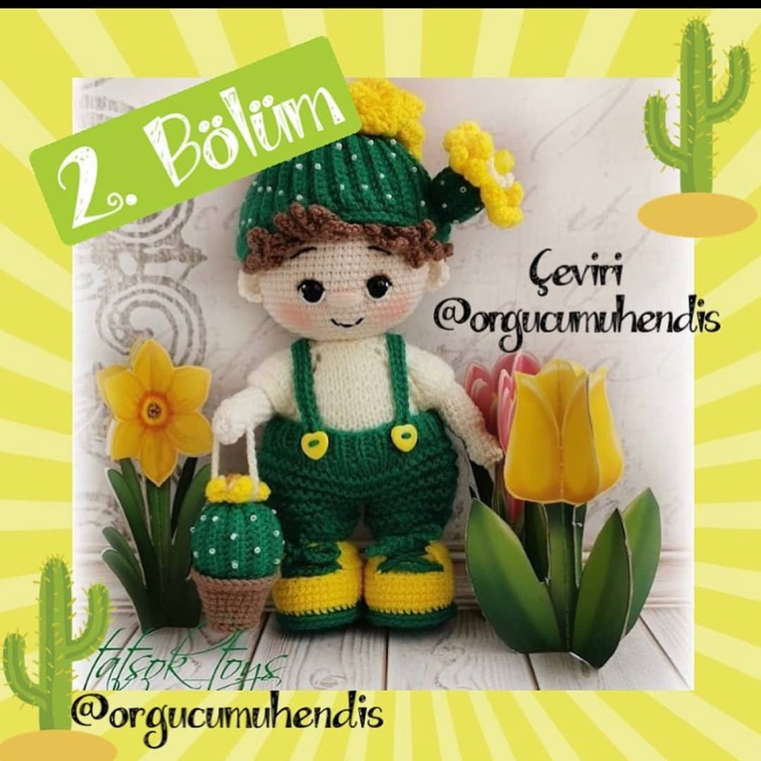 Kaktüs Çocuk Amigurumi Şeması