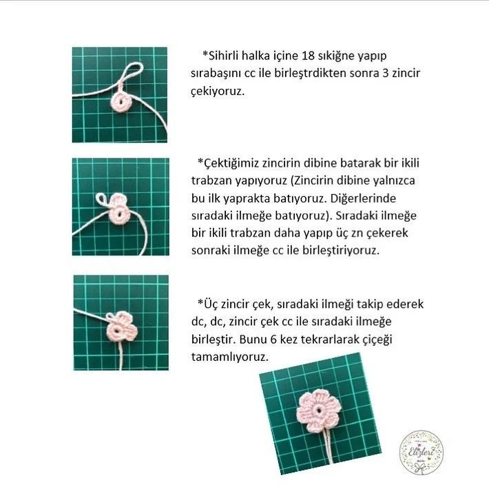 Kalp Anahtarlık Tığ İşi Şeması