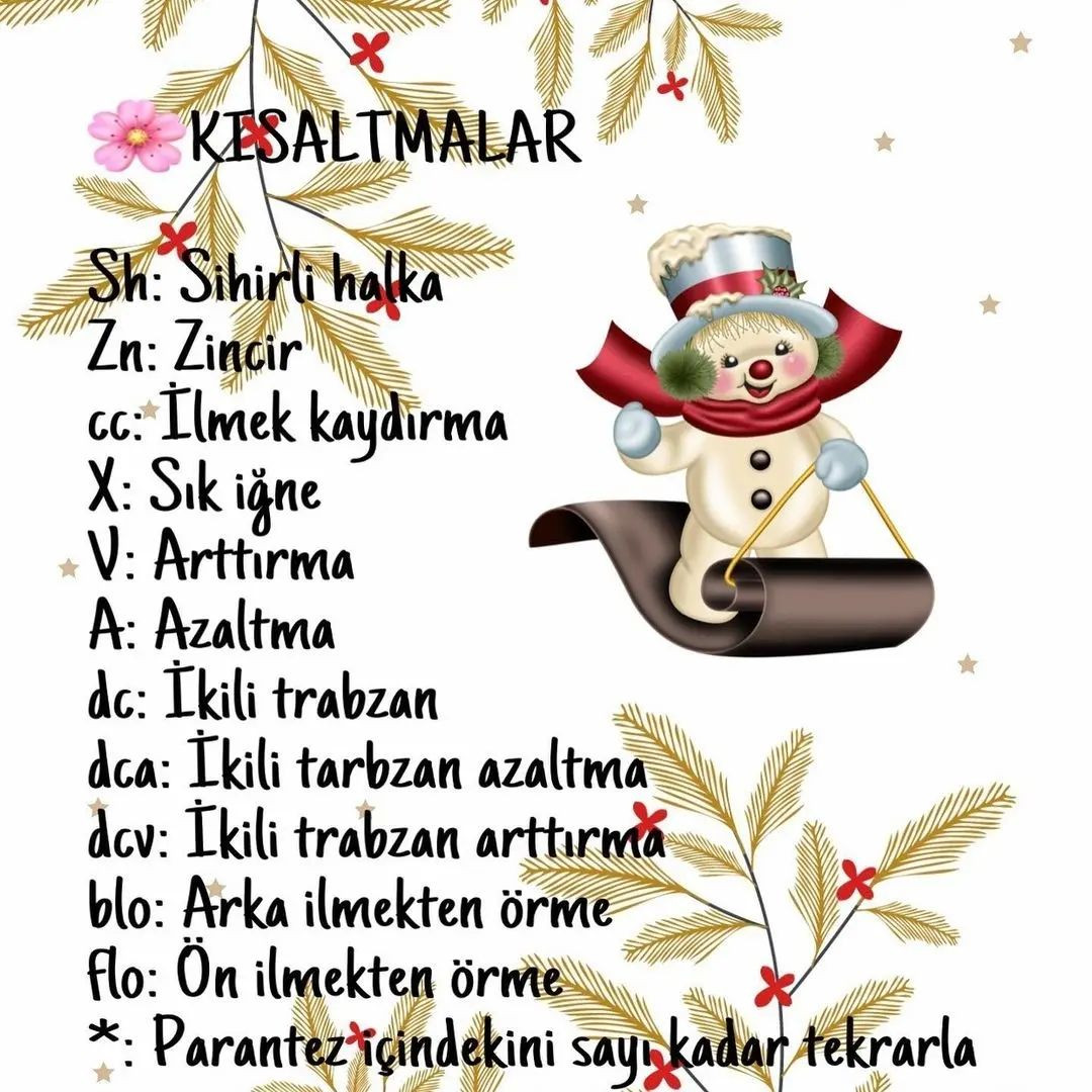 Kardan Adam Amigurumi Tığ İşi Şeması Günaydınnn yeni yılın ilk tarifi gelsin o zaman 🥳