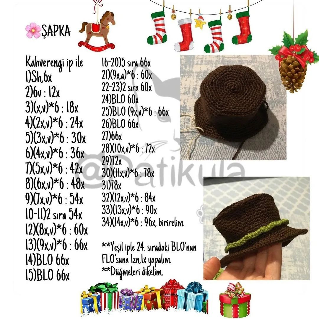 Kardan Adam Amigurumi Tığ İşi Şeması Günaydınnn yeni yılın ilk tarifi gelsin o zaman 🥳