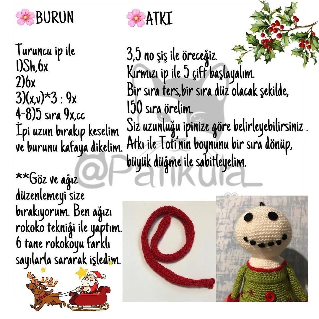Kardan Adam Amigurumi Tığ İşi Şeması Günaydınnn yeni yılın ilk tarifi gelsin o zaman 🥳