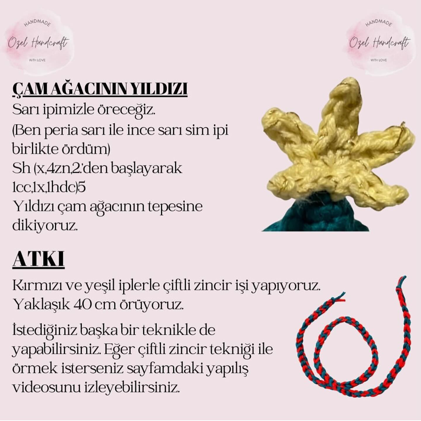 Kardan Adam ve Çam Ağacı Amigurumi Tığ İşi Şeması