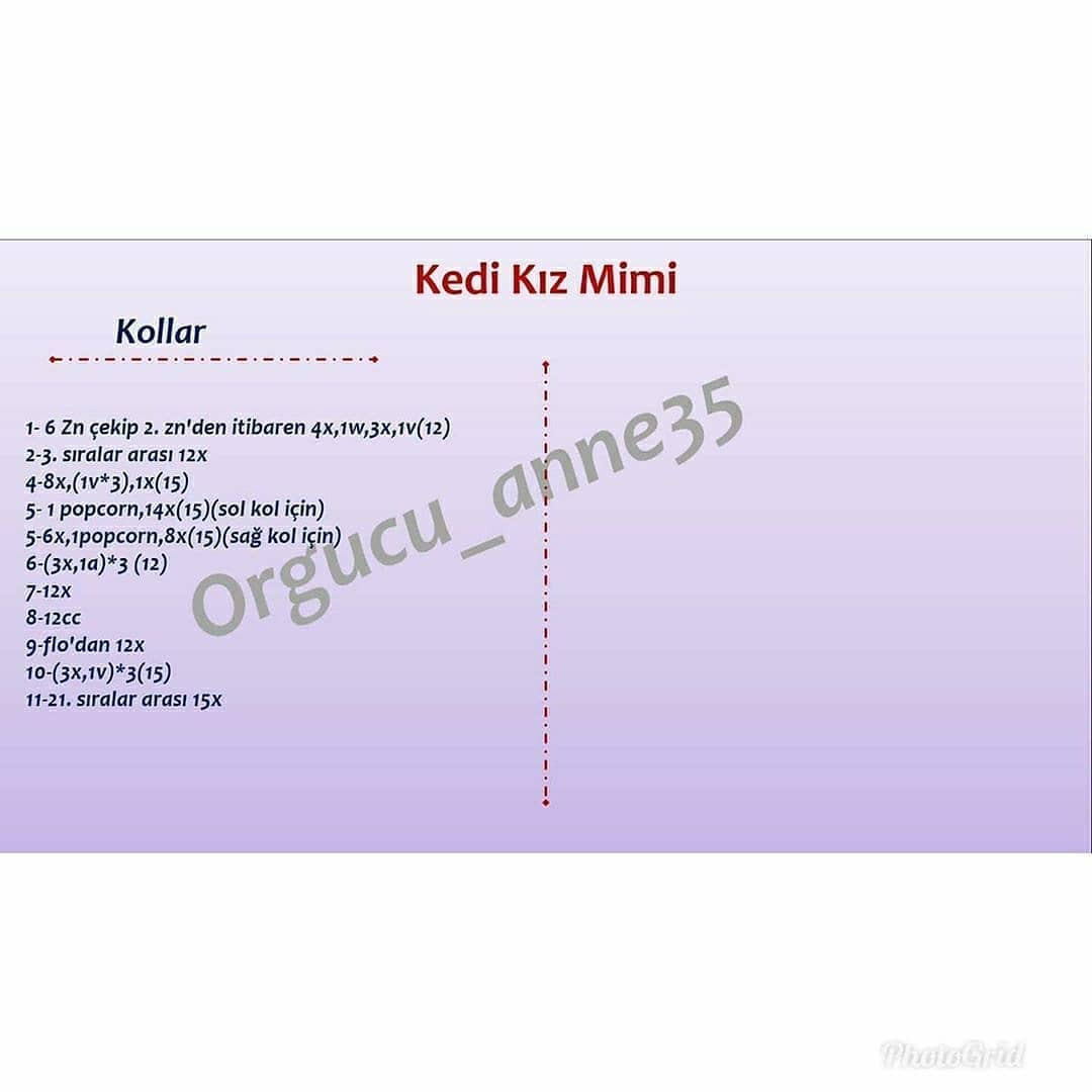 Kedi Kız Mimi Ücretsiz Tığ İşi Şeması
