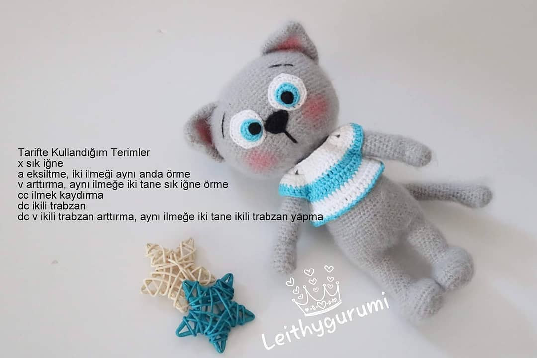 Kedi Titus Amigurumi: Ücretsiz Tığ işi Şeması