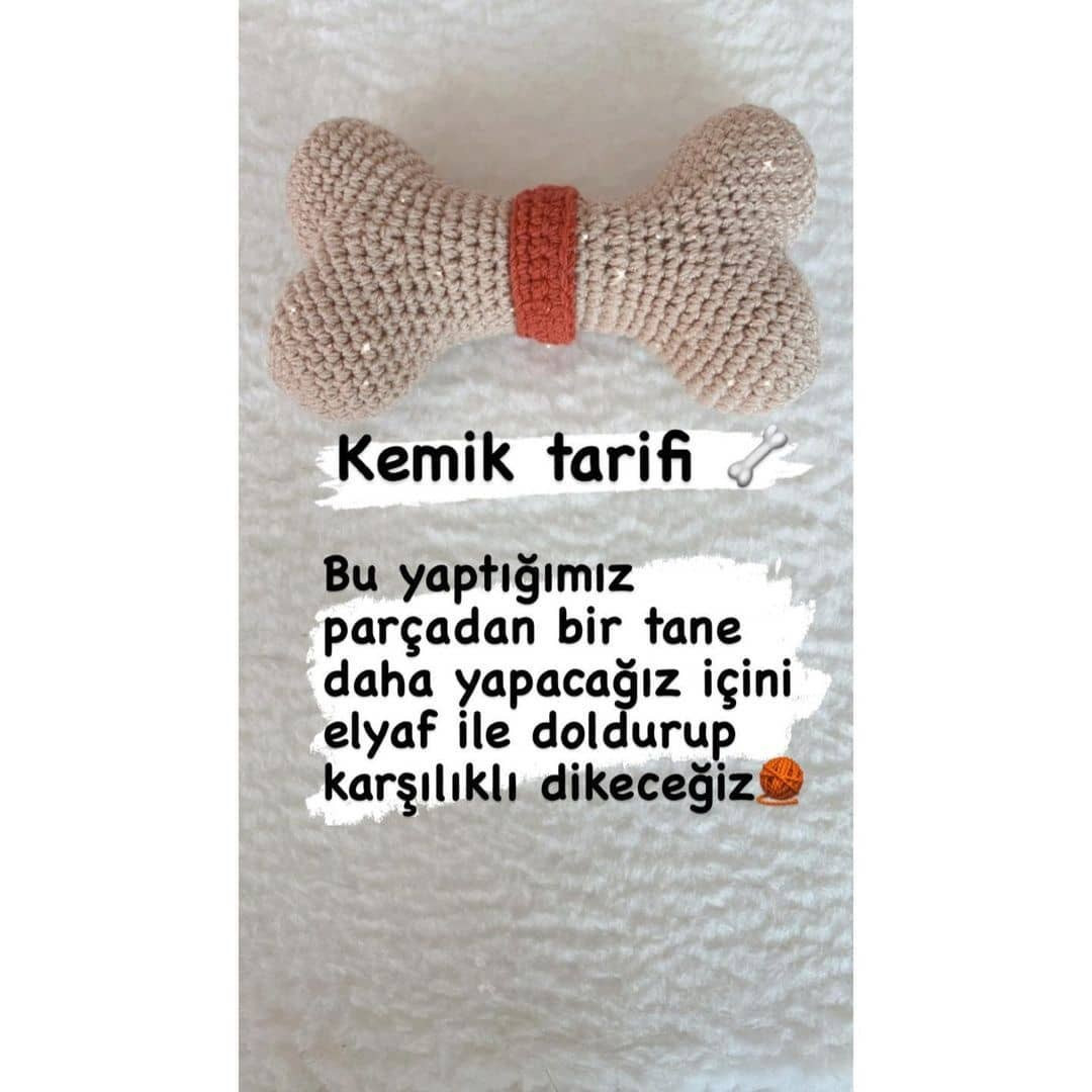 Kemik amigurumi yapılışı
