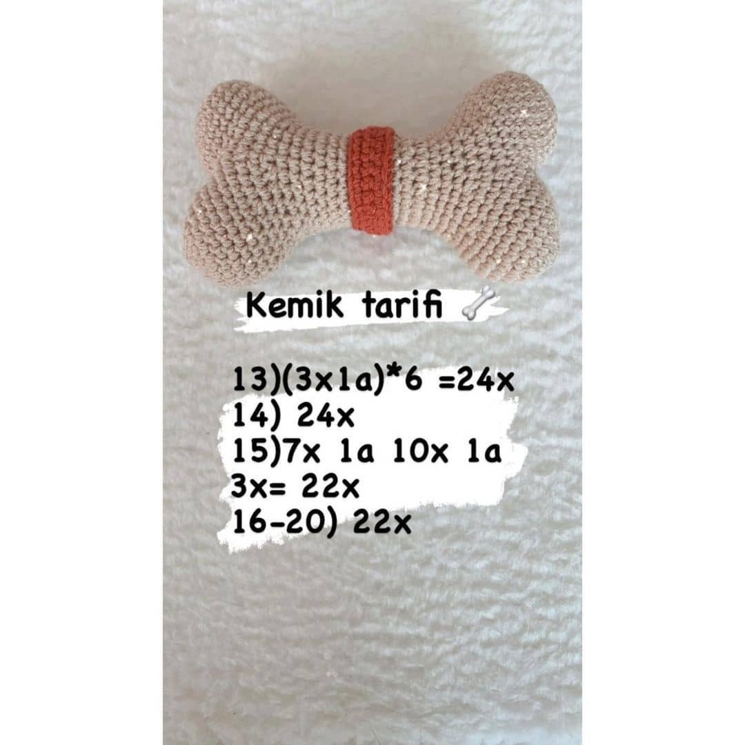 Kemik amigurumi yapılışı
