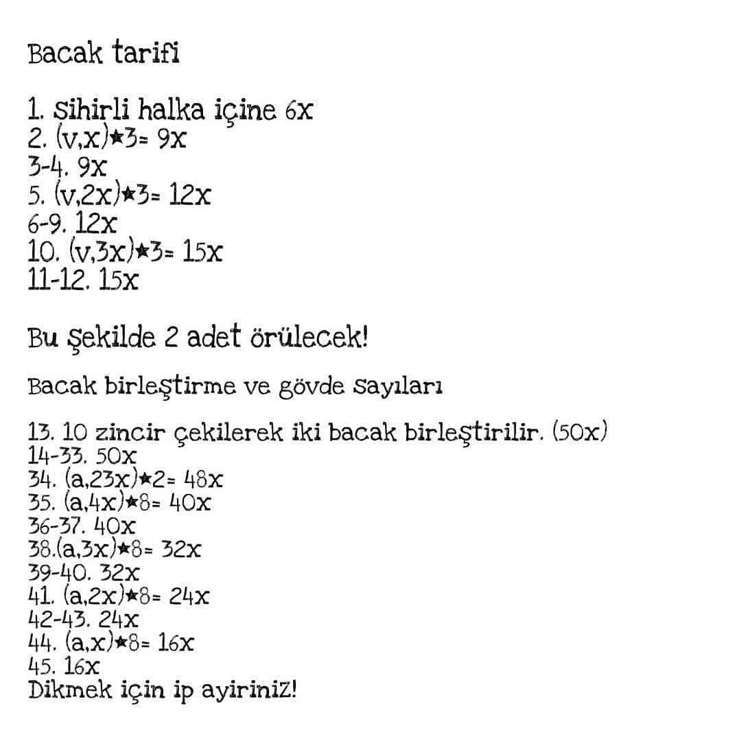 Kış Tavşanı Örgü Şeması