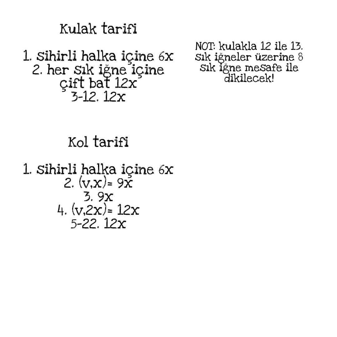 Kış Tavşanı Örgü Şeması