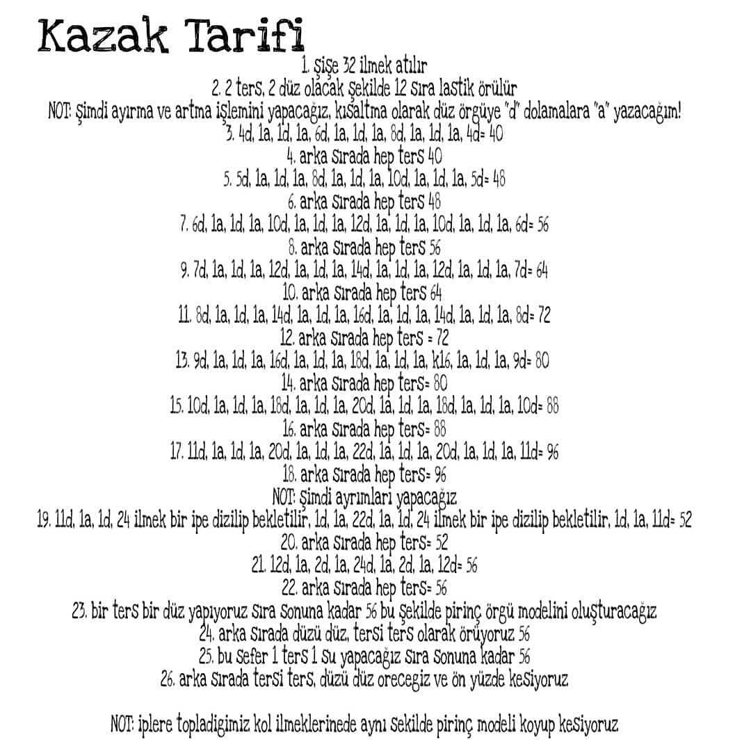 Kış Tavşanı Örgü Şeması
