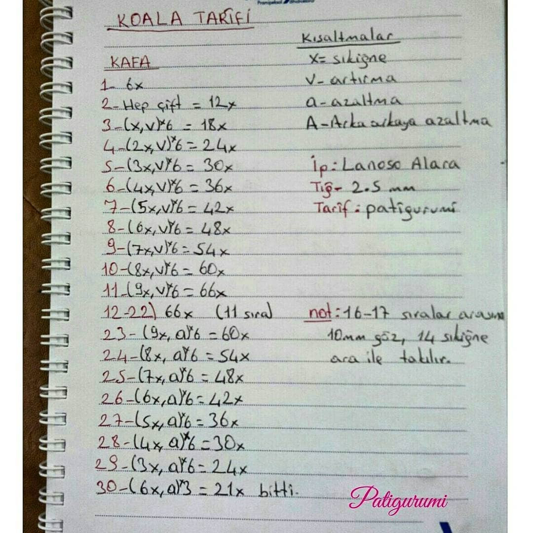 Koala tarifi geliyor