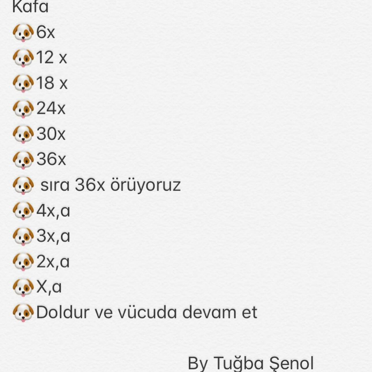 Köpeğin Amigurumi Şeması