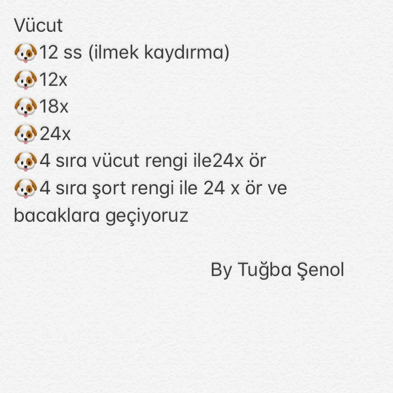 Köpeğin Amigurumi Şeması