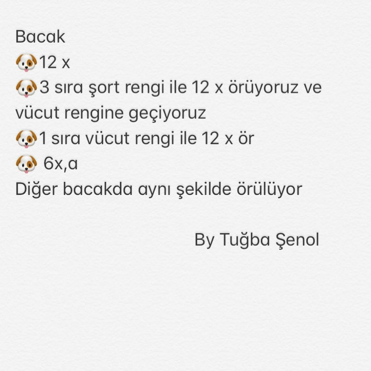 Köpeğin Amigurumi Şeması