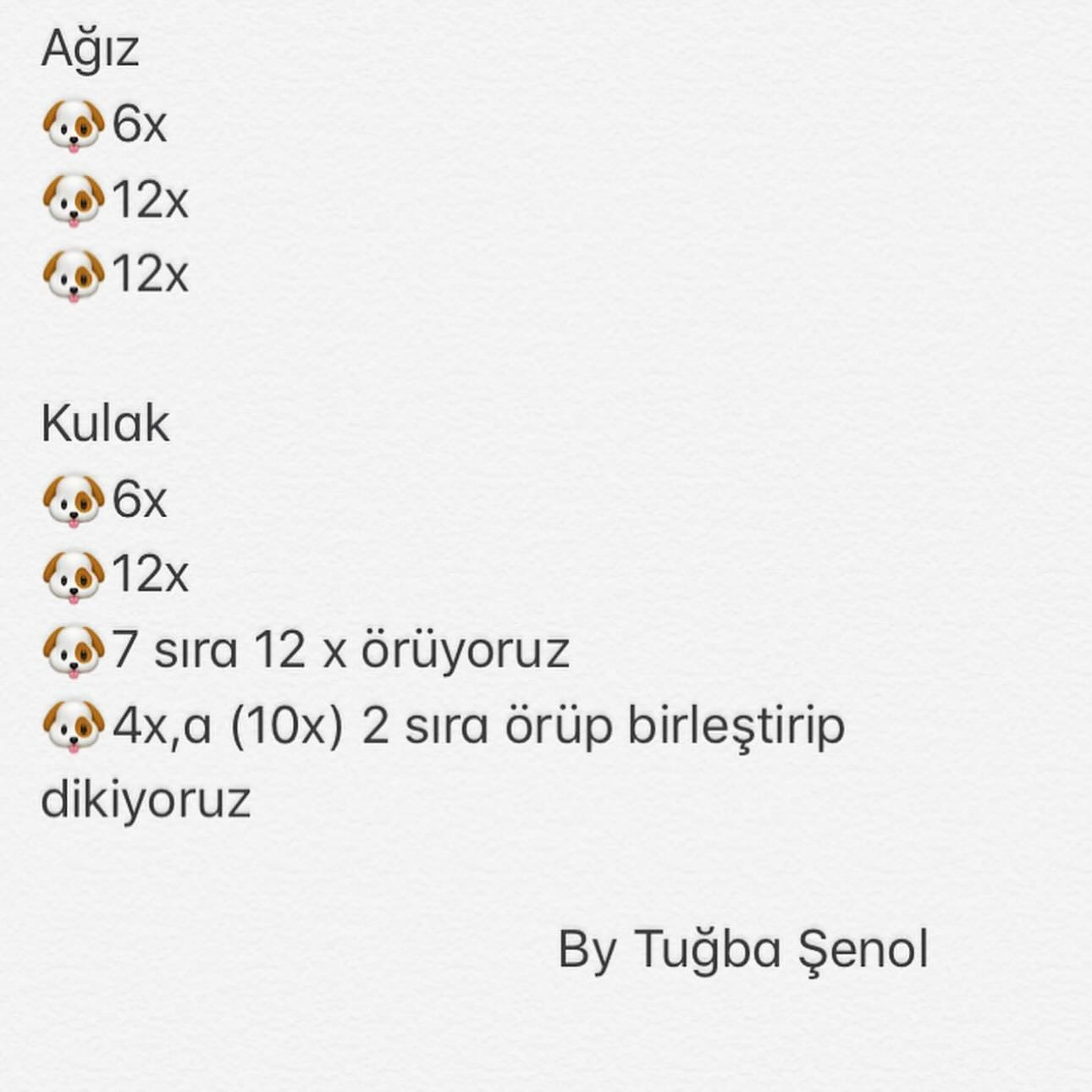 Köpeğin Amigurumi Şeması