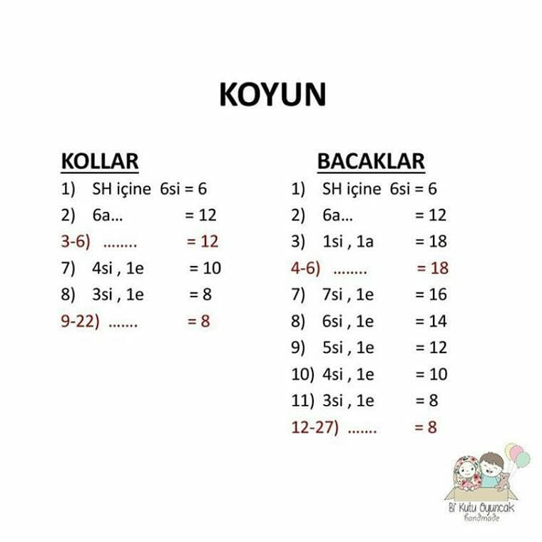Koyun Amigurumi Tığ İşi Tarifi