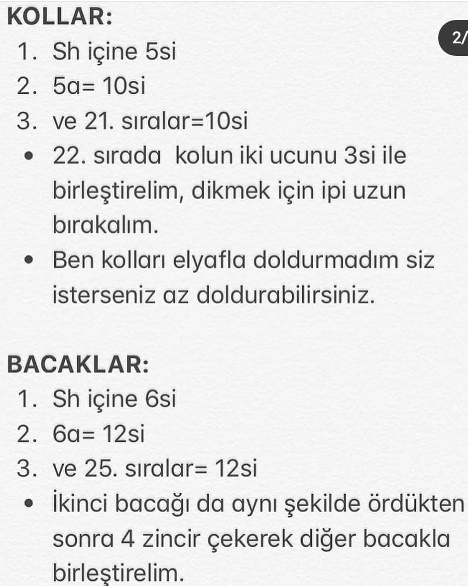Küçük Kız Summer Amigurumi Şeması