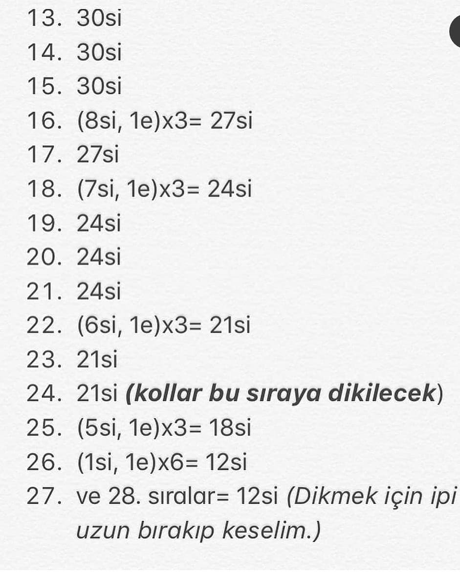Küçük Kız Summer Amigurumi Şeması