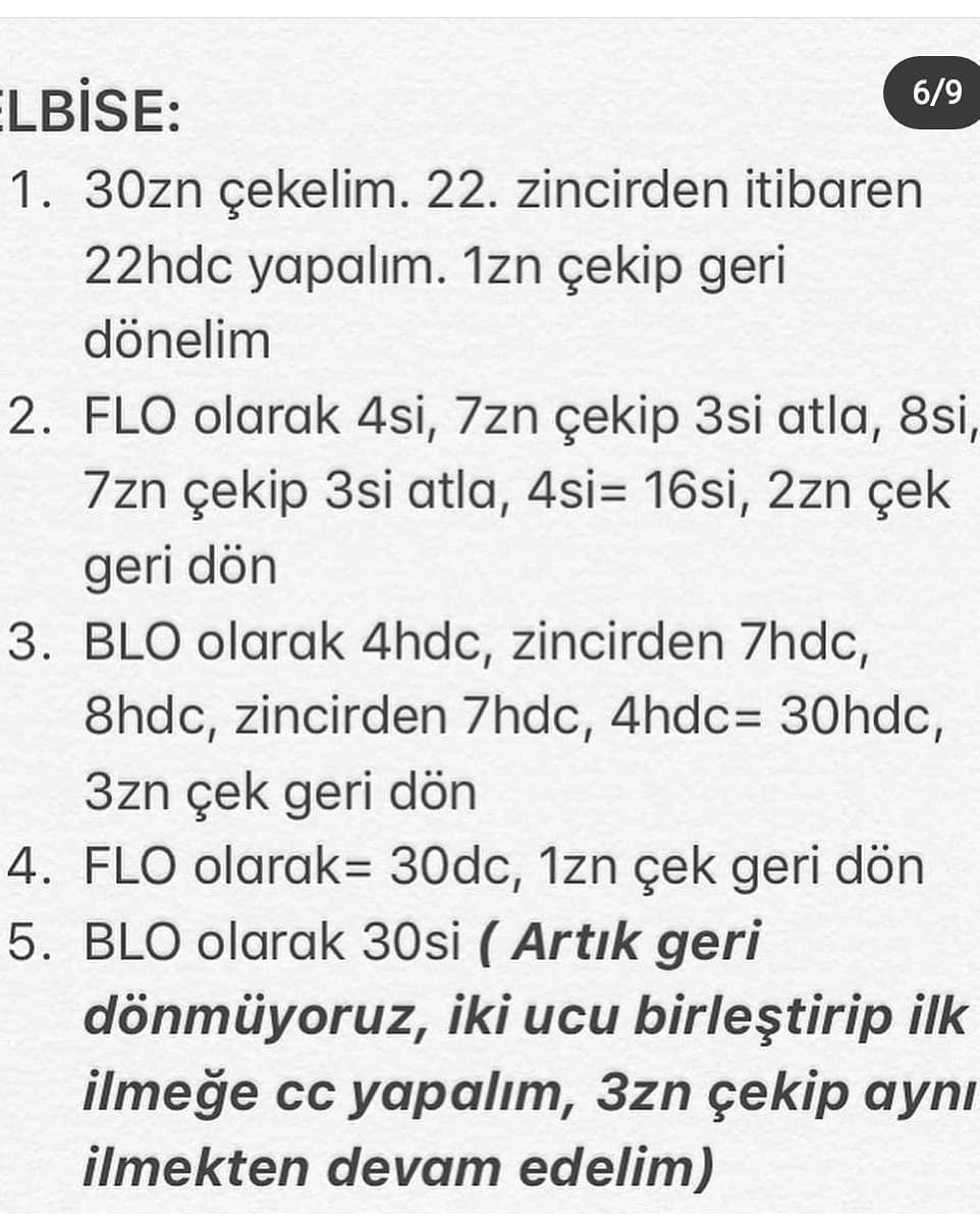 Küçük Kız Summer Amigurumi Şeması