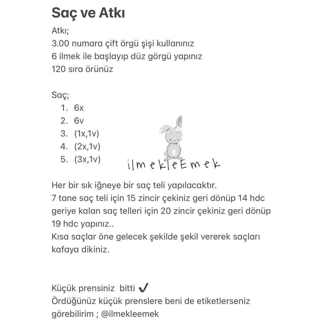 Küçük Prens Amigurumi Şeması