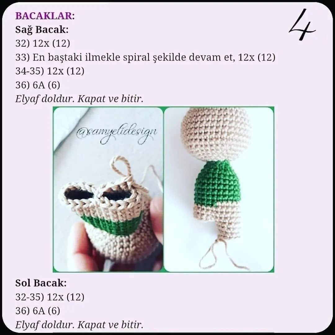 Küçük Ren Geyiği Amigurumi Şeması