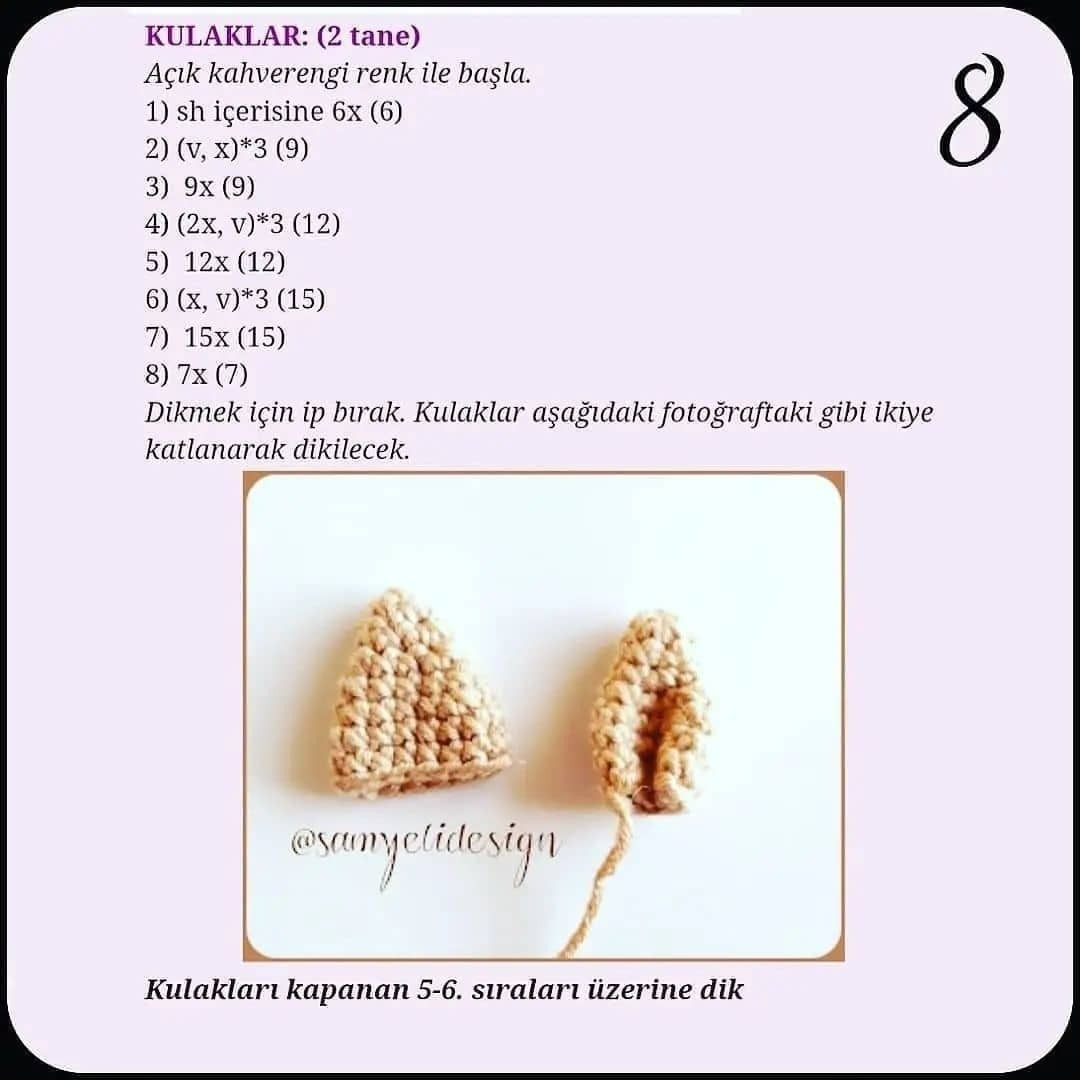 Küçük Ren Geyiği Amigurumi Şeması