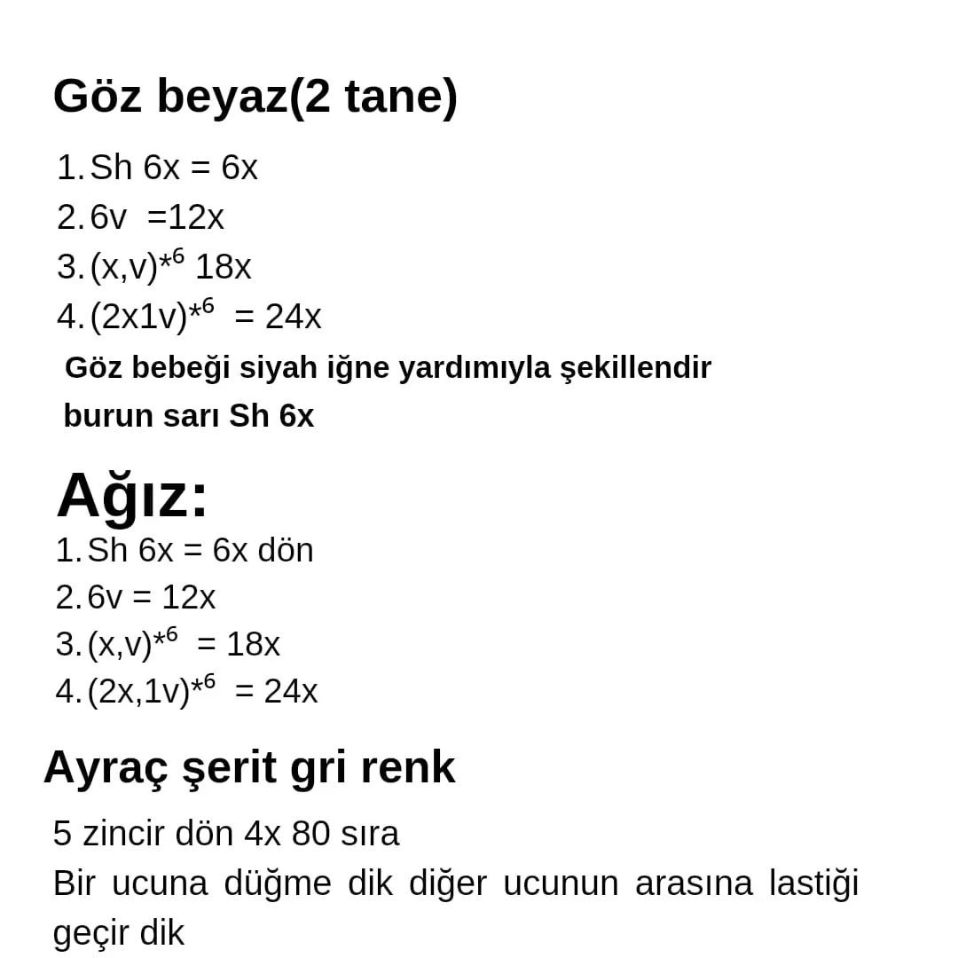 Kurabiye Canavarlı Kitap Ayracı Tığ İşi Tarifi